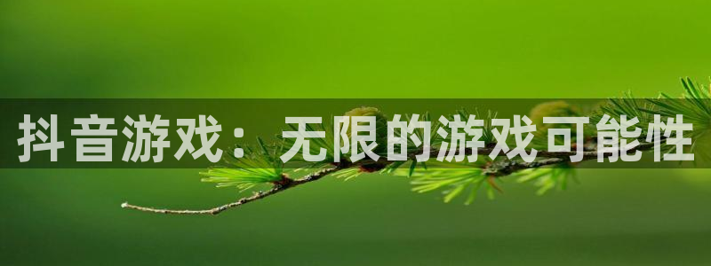 完美电竞注册方法有哪些呢：抖音游戏：无限的游戏可能性